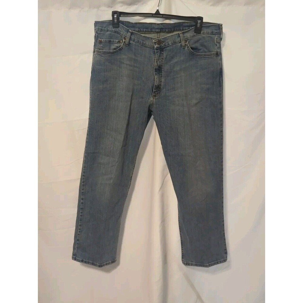 Wrangler Jeans Men's 40 X 29 Light Blue Denim Cotton High-Rise Relaxed Fit